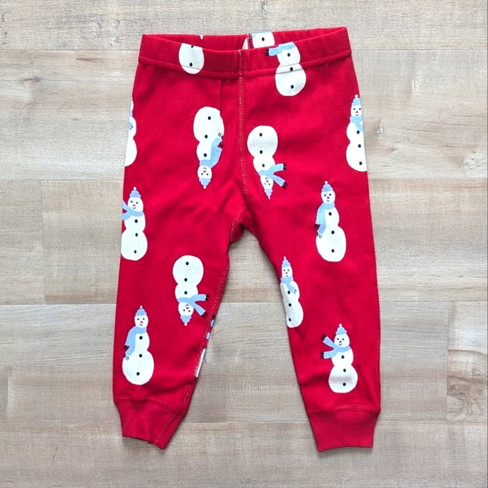NWT! Hanna Andersson Snowmen on Red Long John Pajama Set - Size 2T - Picture 5 of 10